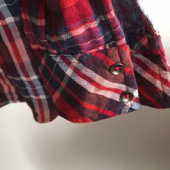 SALE XS Free People Magical Plaid oversized shirt - Picture 8 of 8
